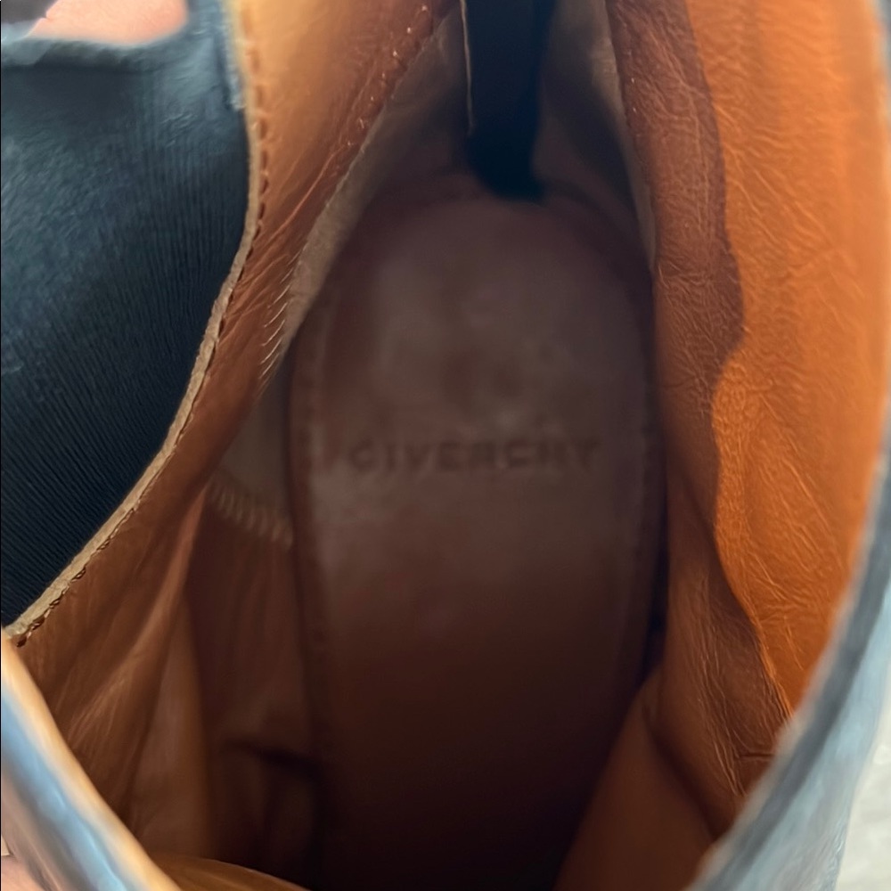 Black Leather Ankle Boots with Chain Detail - Picture 4 of 6